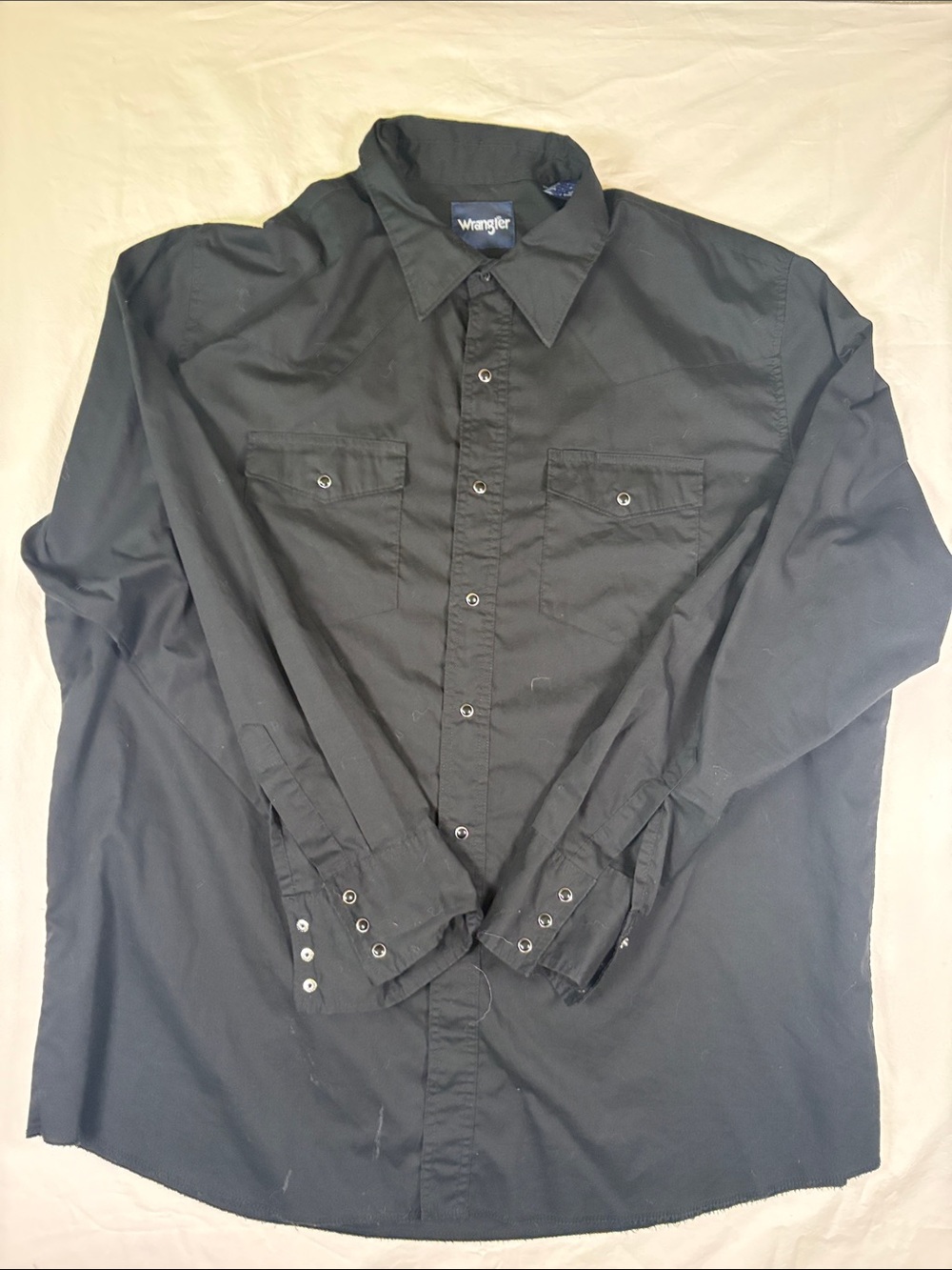 Wrangler Black Men's Long-Sleeve Button-Down Shirt